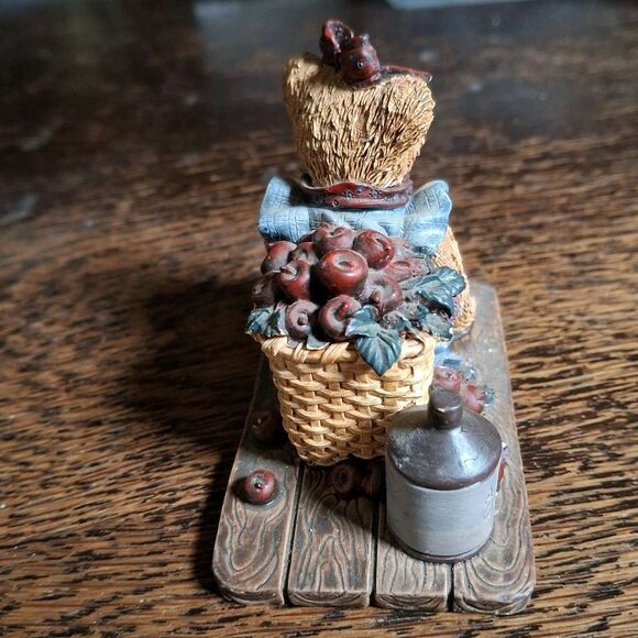 1993 Boyds Bears Bearstone Bailey in the Orchard Lifes Harvest Retired No Box - Picture 2 of 5